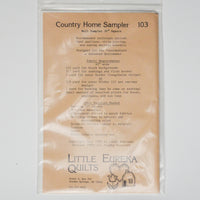 Little Eureka Quilts 103 Country Home Sampler Sewing Pattern Default Title