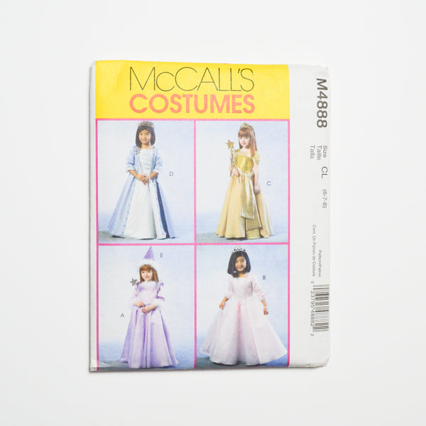 McCall's M4888 Childrens' Costume Sewing Pattern Size CL (6-8)