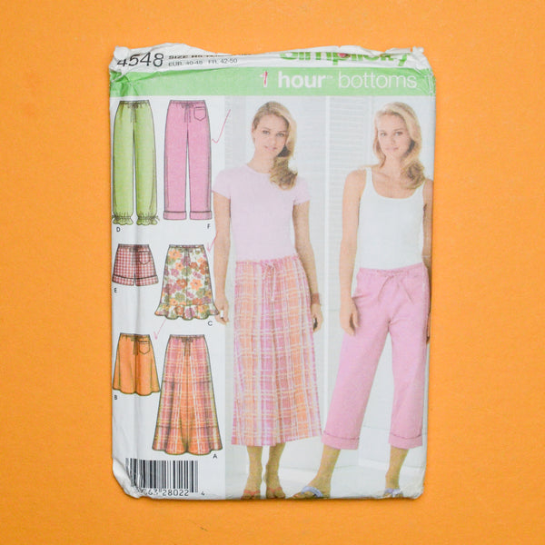 Simplicity 4548 Bottoms Sewing Pattern Size R5 (14-22)