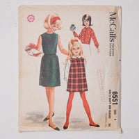 McCall's 6551 Child's Shift + Blouse Sewing Pattern - Size 8