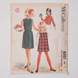 McCall's 6551 Child's Shift + Blouse Sewing Pattern - Size 8