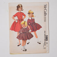 McCall's 5985 Child's Dress Sewing Pattern - Size 8