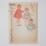 Simplicity 3661 Doll Clothing Sewing Pattern