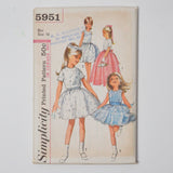 Simplicity 5951 Children's Dress Sewing Pattern - Size 10