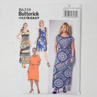 Butterick Fast + Easy B6210 Dress Sewing Pattern Size RR (18W-24W)