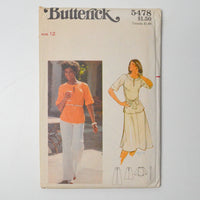 Butterick 5478 Top, Skirt, + Pants Sewing Pattern - Size 12