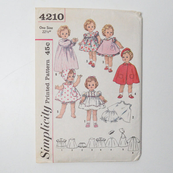 Simplicity 4210 Doll Clothes Sewing Pattern