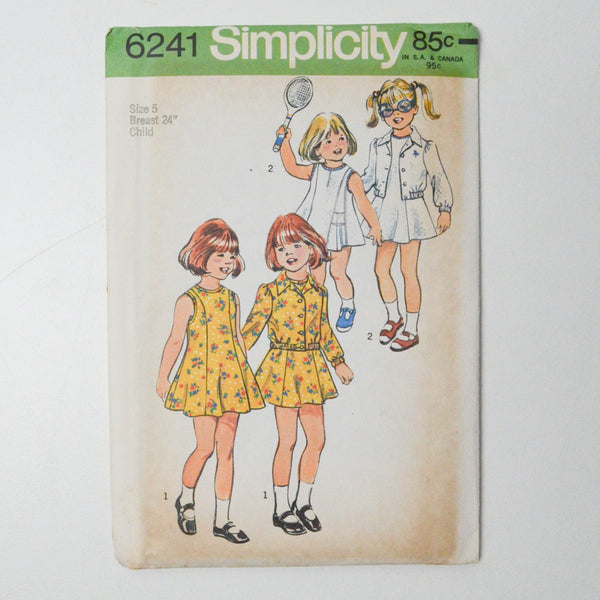 Simplicity 6241 Child's Dress + Jacket Sewing Pattern - Size 5