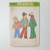 Simplicity 6583 Child's Pullover Smock Top + Pants Sewing Pattern - Size 5