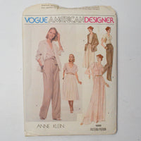 Vogue Anne Klein 1883 Top + Pants Sewing Pattern - Size 10