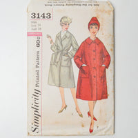 Simplicity 3143 Coat Sewing Pattern - Size 14