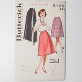 Butterick 9122 Skirt Sewing Pattern - Size 25" Waist