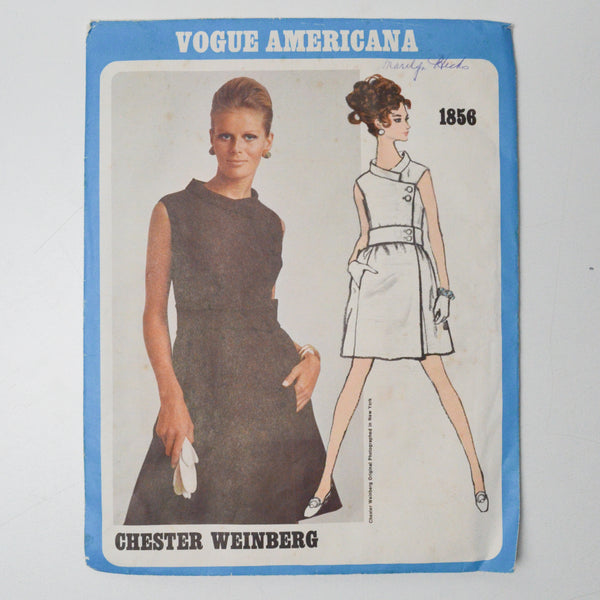 Vogue Americana 1856 Dress Sewing Pattern - Size 12