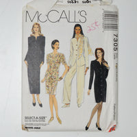 McCall's 7305 Jacket, Dress, Skirt + Pants Sewing Pattern Size FW (18-22)