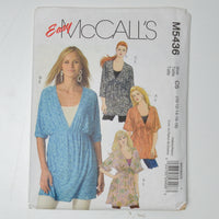 McCall's M5436 Tunic Sewing Pattern Size C5 (10-18)