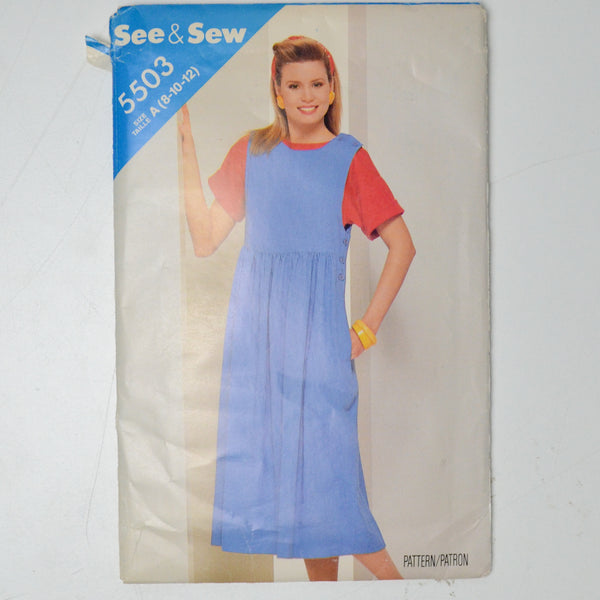 See + Sew 5503 Jumper + Top Sewing Pattern Size A (8-12)