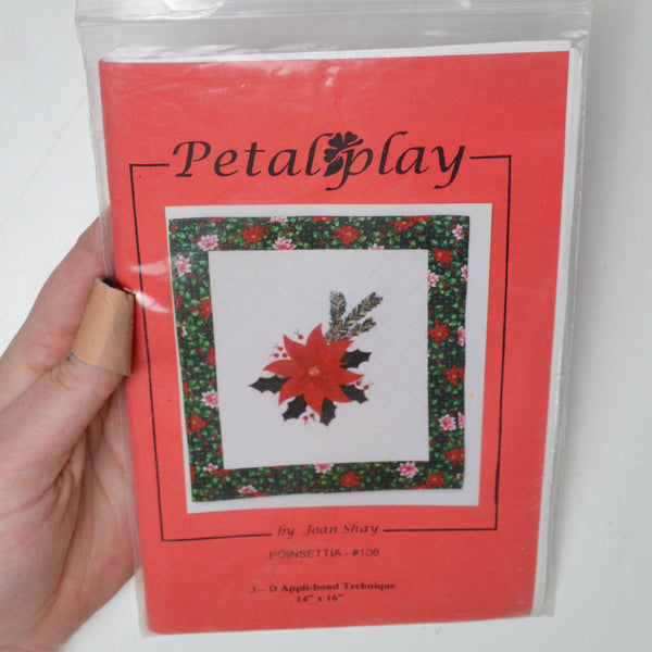 Petal Play Poinsettia 3-D Appli-bond Technique Quilting Pattern