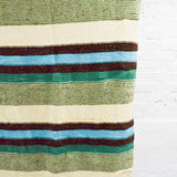 Green, Blue, + Brown Striped Blanket Default Title