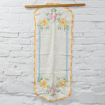 Floral Embroidered Table Runner - 16" x 38"