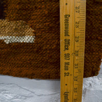 Brown Woman + Child Woven Wool Tapestry or Rug