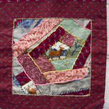 Christmas Deer Crazy Quilt Wall Hanging