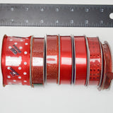 Red Ribbon Bundle - 7 Spools