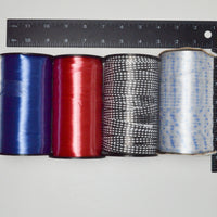 Red, Blue, Gingham + Snowflake Curling Ribbon Bundle - 4 Spools