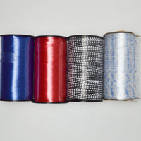 Red, Blue, Gingham + Snowflake Curling Ribbon Bundle - 4 Spools