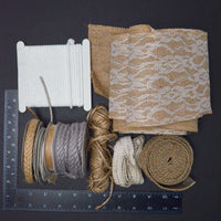 Burlap Ribbon, Cord + Rope Bundle