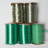 Green Wraphia Imitation Raffia Pearlized + Matte Ribbon - 5 Spools