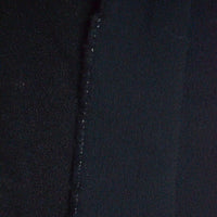 Black Wool Blend Medium-Weight Crepe Woven Fabric - 52" x 136"