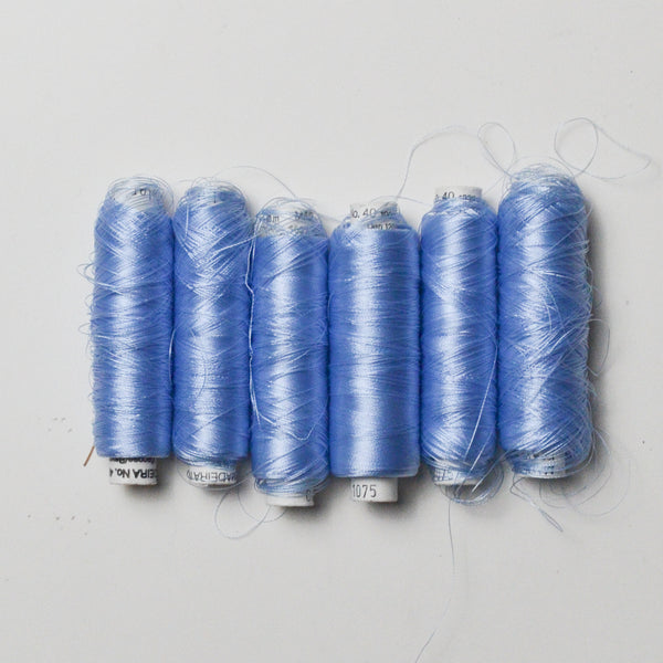 Light Blue Madeira 1075 Viscose Thread - 6 Spools Default Title