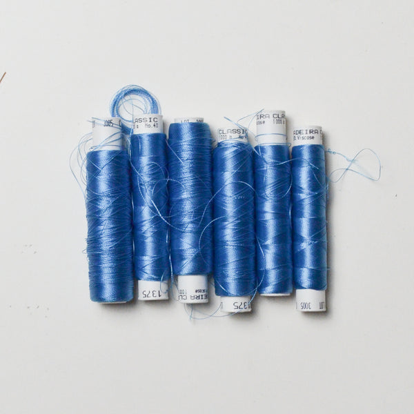 Blue Madeira 1375 Viscose Thread - 6 Spools Default Title