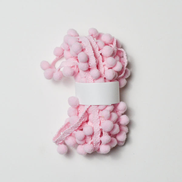 Light Pink Pom Pom Trim - 2 Yard Piece