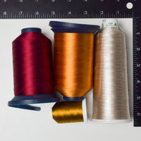 Taupe, Gold + Russet Machine Embroidery Thread - 4 Spools