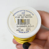 Shimmer Gold 2471 Robison-Anton Rayon 40 wt. Machine Embroidery Thread - 1100 Yd Spool