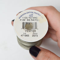 Pewter Gray 2573 Robison-Anton Rayon 40 wt. Machine Embroidery Thread - 1100 Yd Spool