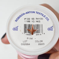 Pink 2223 Robison-Anton Rayon 40 wt. Machine Embroidery Thread - 1100 Yd Spool