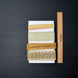 Pink, Green + Tan Passementerie Trim Bundle - Set of 4