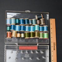 Blue + Green Thread in Clear Dritz Spool Case