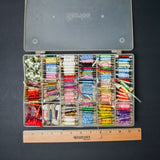 Colorful Embroidery Thread in Clear Compartment Case