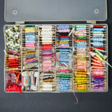 Colorful Embroidery Thread in Clear Compartment Case