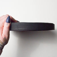 Black Webbing Strap, 1" Wide - By the Yard Default Title