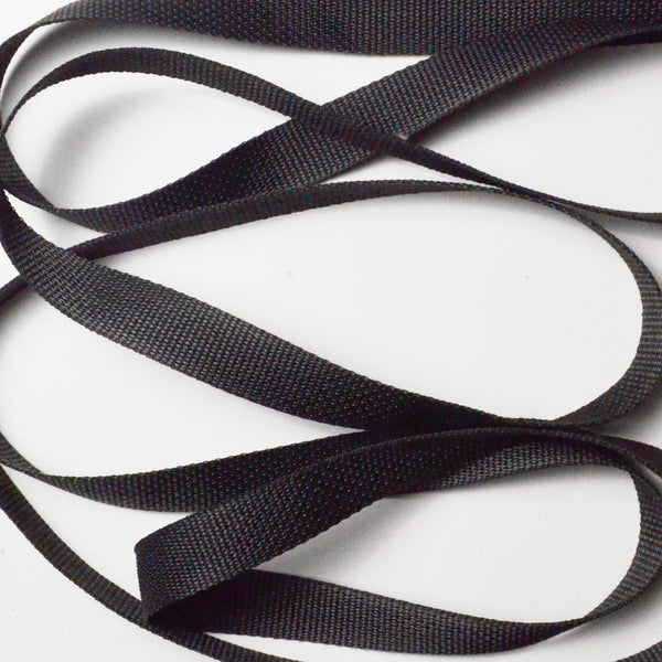 Black Webbing Strap, 1" Wide - By the Yard Default Title