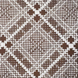 Brown + White Dot Printed Woven Canvas Fabric, 54" Wide - By The Yard