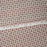 Brown + Pink Floral Checked Quilting Cotton Fabric, 44" Wide - By the Yard