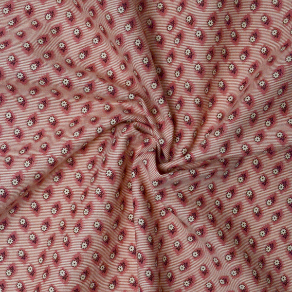 Pink Floral Print Quilting Cotton Fabric, 44" Wide - By the Yard