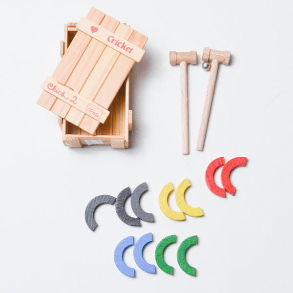 Mini Wood Croquet Set in Crate Default Title