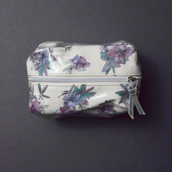 Plastic Floral Zipper Pouch Default Title