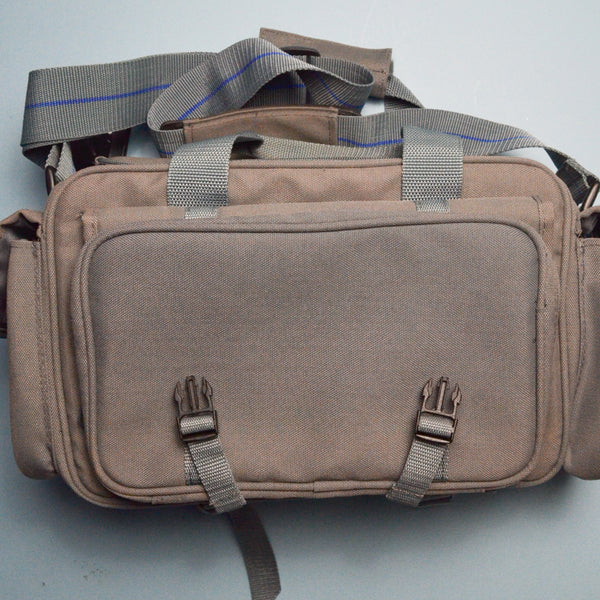 Gray + Blue VCR Camcorder Bag